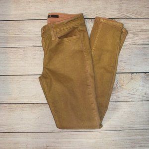 Joe's Jeans Gold Metallic Mid-Rise Skinny Jeans 27